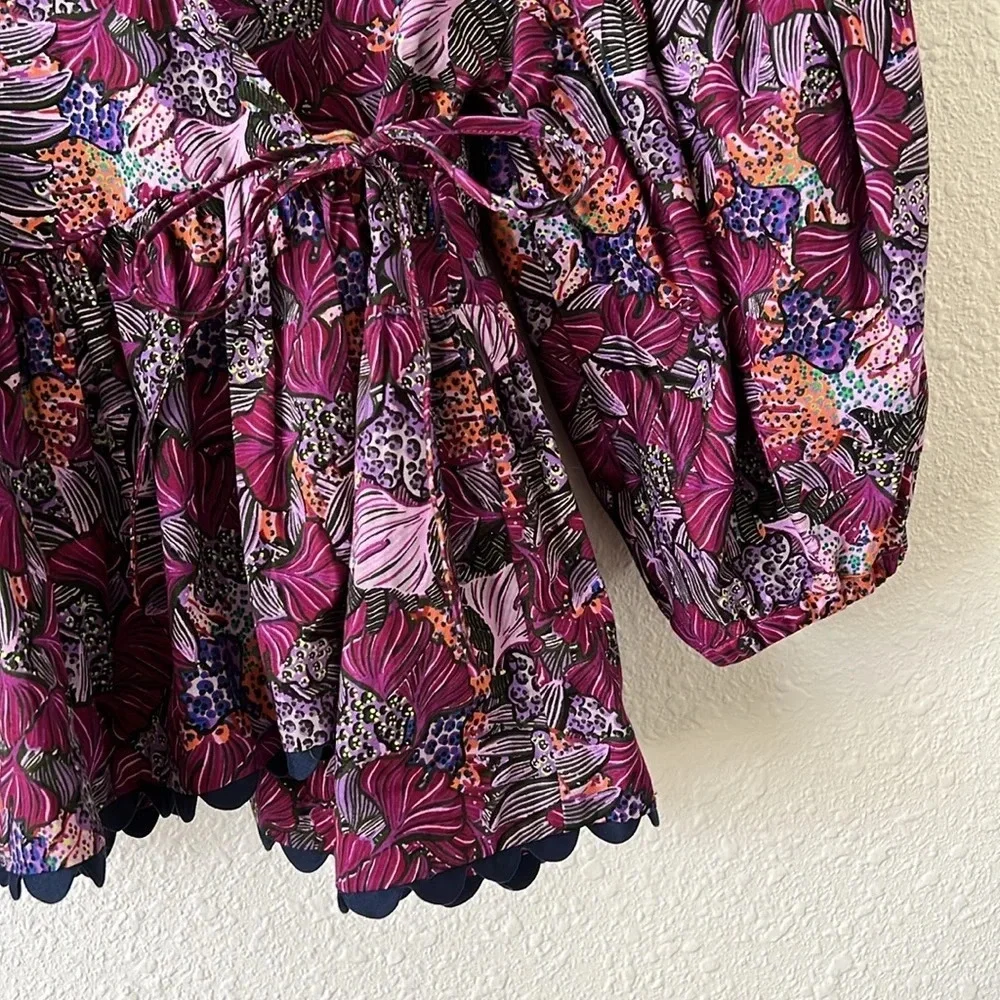 Kika Vargas x Target Scallop Edge Wrap Top Size XS - Picture 5 of 7